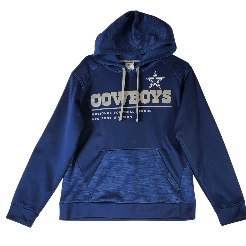 NFL Team Apparel Dallas Cowboys Hoodie Mens Medium Navy Blue Silver Graphic M